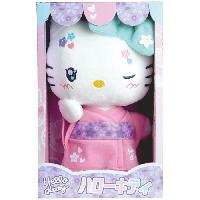 Poupee - Peluche Hello Kitty Kimono Kawai Peluche +- 22 cm - JEMINI - Version kawai avec kimono rose et tongs.