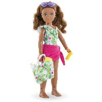 Poupee - Peluche Poupée mannequin Melody a la plage - COROLLE GIRLS - 28 cm - senteur vanille - 5 accessoires