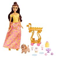 Poupee - Peluche Princesse Disney  - Belle Et Son Service a Thé - Poupées Mannequins - 3 Ans Et +