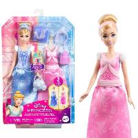 Poupee - Peluche Princesses Disney-Poupée Cendrillon Et Tenues-Coffret Avec Accessoires - 3 ans+- JCR95