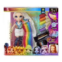 Poupee - Peluche Rainbow High Hair Studio - RAINBOW HIGH - Studio de coiffure - Poupée 27cm - Cheveux arc-en-ciel