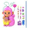 Poupee Polly Pocket-Maman Singe et Son Bébé-Coffret 2 mini-figurines HWP04