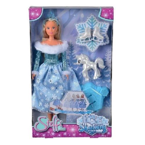 Poupee Poupée Steffi Love - SILVERTORN - SL PATINAGE - Patinage sur glace - Robe a flocons de neige - Couronne