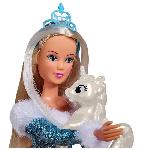 Poupee Poupée Steffi Love - SILVERTORN - SL PATINAGE - Patinage sur glace - Robe a flocons de neige - Couronne