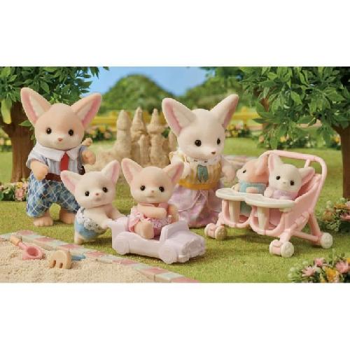 Figurine Miniature - Personnage Miniature Poupée - SYLVANIAN FAMILIES - Famille Fennec - Multicolore - Articulée et habillée avec soin