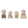 Poupee SYLVANIAN FAMILIES - Famille mouton - 4 personnages articulés et habillés avec soin