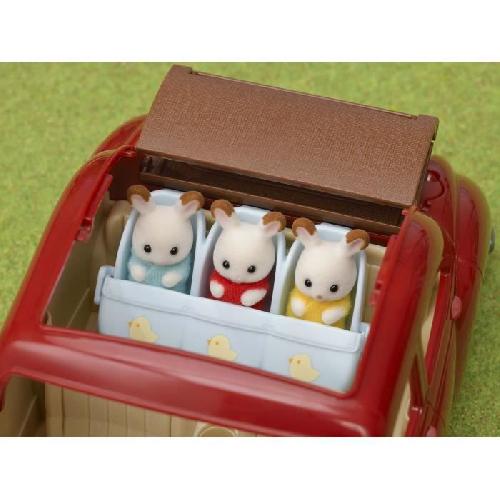 Univers Miniature - Habitation Miniature - Garage Miniature Poussette triple SYLVANIAN FAMILIES - Pour Enfant - Le village - Avec couverture amovible - Des 3 ans