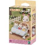 Univers Miniature - Habitation Miniature - Garage Miniature Poussette triple SYLVANIAN FAMILIES - Pour Enfant - Le village - Avec couverture amovible - Des 3 ans