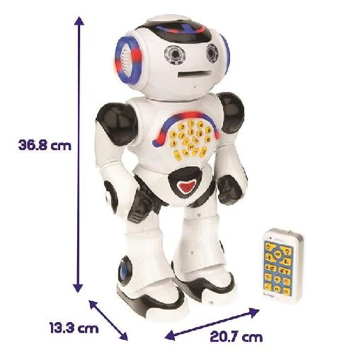 Robot Miniature - Personnage Miniature - Animal Anime Miniature POWERMAN - Mon Premier Robot Ludo-Educatif -Francais-. sons et lumieres - LEXIBOOK