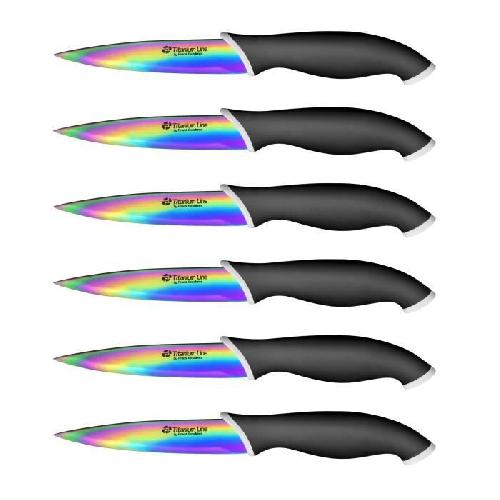 Couteau De Table PRADEL EXCELLENCE Coffret de 6 couteaux a steak CTI006 lame 10cm noir
