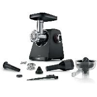 Preparation Culinaire Hachoir a viande Série 4 - BOSCH - MFWS430B - 3 grilles de hachoir - Marche arriere - Noir