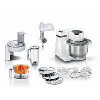 Preparation Culinaire Kitchen machine Serie 2 BOSCH - Robot de cuisine - 700W - 4 vitesses + turbo - Bol mélangeur inox 3.8 L - Blender 1.25 L - Blanc