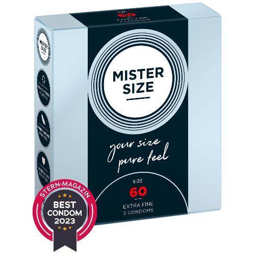 Preservatifs Preservatifs Mister Size 60mm pack de 3