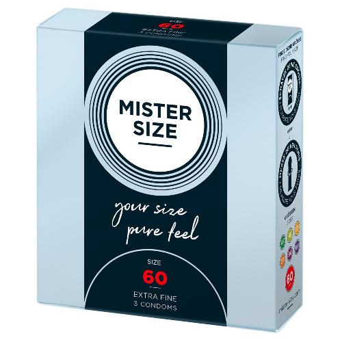 Preservatifs Preservatifs Mister Size 60mm pack de 3 x12