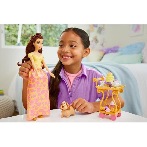 Poupee Princesse Disney - Belle Et Son Service a The - Poupees Mannequins - 3 Ans Et +