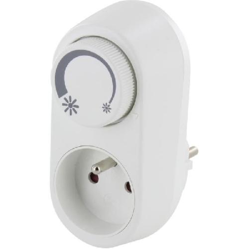 Variateur Prise dimmer - CHACON - 54041 - Blanc - 200W - Compatible LED et incandescentes