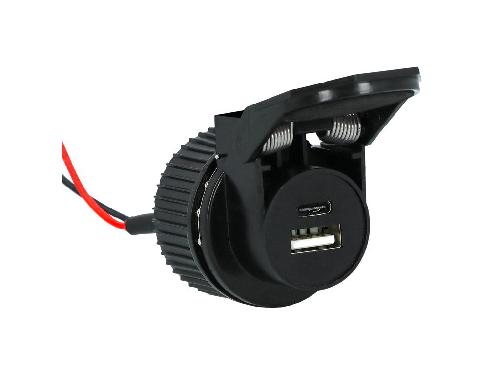 Allume Cigare - Prise Allume-cigare Prise Encastrable Usb-A + Usb-C 12-24V