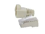 Cable - Connectique Pour Peripherique Prise male RJ45 Cat.5e avec manchon - Gris