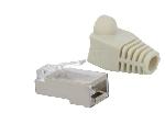 Cable - Connectique Pour Peripherique Prise male RJ45 Cat.5e avec manchon - Gris