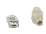 Cable - Connectique Pour Peripherique Prise male RJ45 Cat.5e avec manchon - Gris