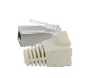 Cable - Connectique Pour Peripherique Prise male RJ45 Cat.5e avec manchon - Gris