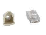 Cable - Connectique Pour Peripherique Prise male RJ45 Cat.5e avec manchon - Gris