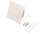 Cable - Connectique Pour Peripherique Prise murale angulaire 40o RJ45 femelle X2 Cat.6 - Blanc ambiant
