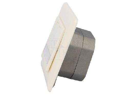 Cable - Connectique Pour Peripherique Prise murale angulaire 40o RJ45 femelle X2 Cat.6 - Blanc ambiant