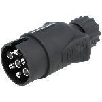 Prise remorque male 7PIN 12VDC pour cable 6mm - nickele