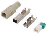 Cable - Connectique Pour Peripherique Prise USB B male - gris