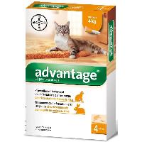 Produit De Soin - Hygiene ADVANTAGE Solution Antipuce Chat Lapin 1 a 4kg 4 pipettes