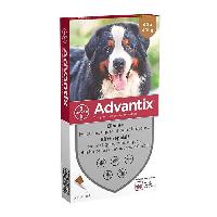 Produit De Soin - Hygiene ADVANTIX Chien Solution Antiparasitaire Tres Grande Race 40 a 60kg 6 pipettes