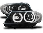 Phares - Feux - Repetiteur Lateral - Clignotants - Centrale Clignotante -  Bloc Feu Arriere - Optique De Phare - Eclairage De Pl Projecteurs avec 2 Angel Eyes LED compatible avec BMW E90 E91 - noir