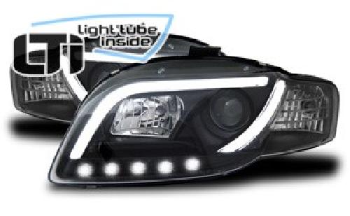 Phares - Feux - Repetiteur Lateral - Clignotants - Centrale Clignotante -  Bloc Feu Arriere - Optique De Phare - Eclairage De Pl Projecteurs LTI Light Tube Inside compatible avec Audi A4 -B7- Noir
