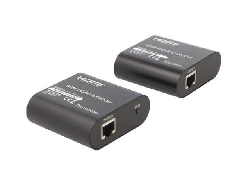 Cable - Connectique Pour Peripherique Prolongateur HDMI 1.3 femelle X2 Cat.6 noir 60m