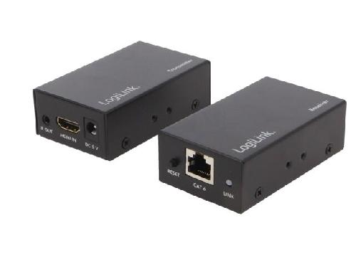 Cable - Connectique Pour Peripherique Prolongateur HDMI femelle HDCP RJ45 femelle Cat.6.7.8 noir 60m