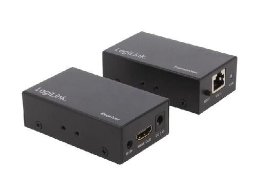 Cable - Connectique Pour Peripherique Prolongateur HDMI femelle HDCP RJ45 femelle Cat.6.7.8 noir 60m