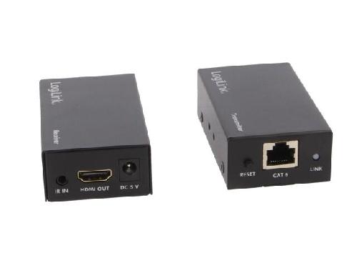 Cable - Connectique Pour Peripherique Prolongateur HDMI femelle HDCP RJ45 femelle Cat.6.7.8 noir 60m