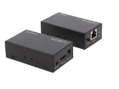 Cable - Connectique Pour Peripherique Prolongateur HDMI femelle HDCP RJ45 femelle Cat.6.7.8 noir 60m