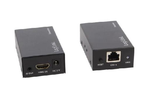 Cable - Connectique Pour Peripherique Prolongateur HDMI femelle HDCP RJ45 femelle Cat.6.7.8 noir 60m