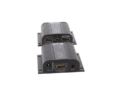 Cable - Connectique Pour Peripherique Prolongateur HDMI femelle x3 HDCP 1.2a RJ45 femelle x2 Cat.6.6a noir