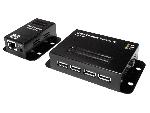 Cable - Connectique Pour Peripherique Prolongateur USB 2.0 Cat.5 jusqu'a 50m avec Hub 4 ports - Noir