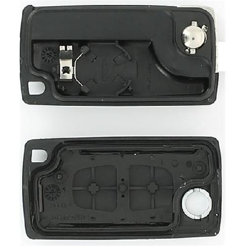 Boitier - Coque De Cle - Telecommande PSA2087 - Coque de cle PSA 107 207 307 308 407 C1 a C8 Evasion - 2 boutons sans lame