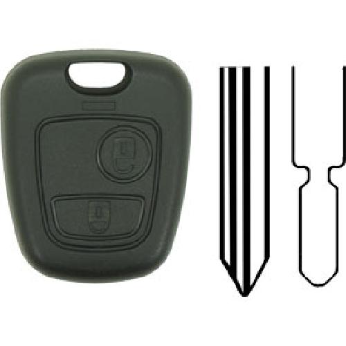 Boitier - Coque De Cle - Telecommande PSA22 - Coque compatible Peugeot Citroen 2 boutons