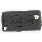Boitier - Coque De Cle - Telecommande PSA3087 - Coque de cle PSA 107 207 307 308 407 C1 a C8 Evasion - 3 boutons sans lame