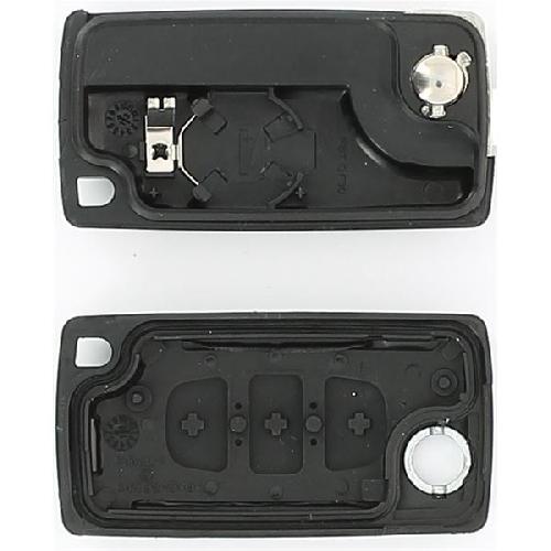 Boitier - Coque De Cle - Telecommande PSA3087 - Coque de cle PSA 107 207 307 308 407 C1 a C8 Evasion - 3 boutons sans lame