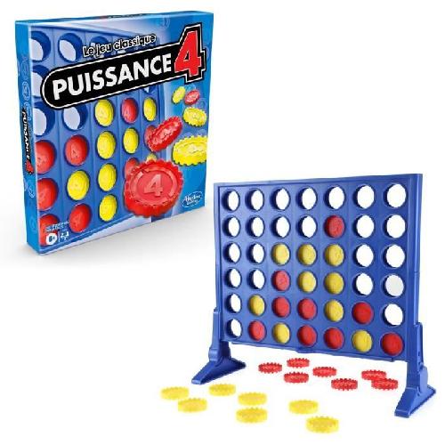 Jeu De Societe - Jeu De Plateau Puissance 4. Le jeu classique. Jeu de société de stratégie. 2 joueurs. des 6 ans. Hasbro Gaming