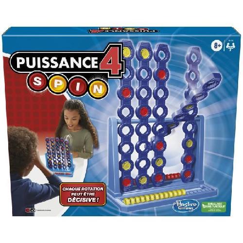 Jeu De Societe - Jeu De Plateau Puissance 4 Spin avec grille tournante. jeu de sociéré. pour 2 joueurs. pour enfants a partir de 8 ans