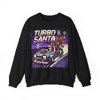 Pull - Gilet T-shirt Turbo Santa Pixel Art voitures style retro geek