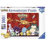 Puzzle Puzzle 100 pieces XXL Pokémon préférés - Ravensburger - Paysage et nature - Rouge - 6 ans